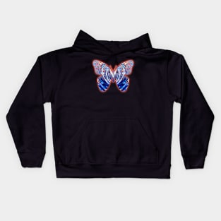 blue butterfly Kids Hoodie